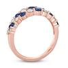 Thumbnail Image 3 of Le Vian Natural Blue Sapphire Ring 1/2 ct tw Diamonds 14K Strawberry Gold