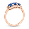 Thumbnail Image 2 of Le Vian Natural Blue Sapphire Ring 1/6 ct tw Diamonds 14K Strawberry Gold
