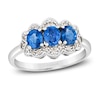 Thumbnail Image 1 of Le Vian Natural Blue Sapphire Ring 1/6 ct tw Diamonds 14K Vanilla Gold