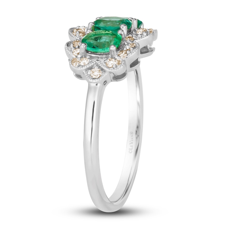 Le Vian Natural Emerald Ring 1/6 ct tw Diamonds 14K Vanilla Gold