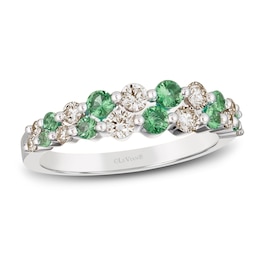 Le Vian Natural Emerald Ring 1/2 ct tw Diamonds 14K Vanilla Gold