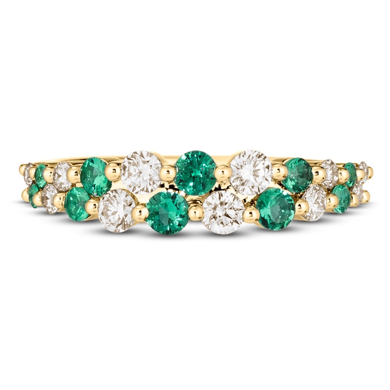 Le Vian Natural Emerald Ring 1/2 ct tw Diamonds 14K Honey Gold