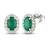 Thumbnail Image 0 of Le Vian Natural Emerald Earrings 1/4 ct tw Diamonds 14K Vanilla Gold