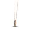 Thumbnail Image 1 of Le Vian Natural Blue Sapphire Eye Necklace 1/8 ct tw Diamonds 14K Rose Gold