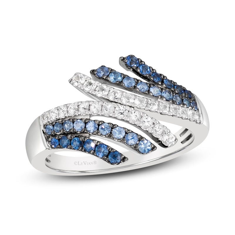 Main Image 1 of Le Vian Sapphire Denim Ombre Ring 14K Vanilla Gold