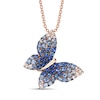 Thumbnail Image 0 of Le Vian Natural Sapphire Butterfly Necklace 14K Strawberry Gold