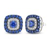 Thumbnail Image 1 of Le Vian Natural Blue Sapphire Earrings 1/3 ct tw Diamonds Platinum
