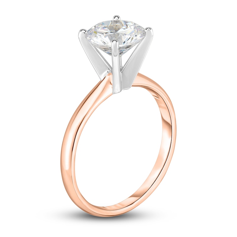 Main Image 2 of Diamond Solitaire Engagement Ring 7/8 ct tw Round 14K Rose Gold (I2/I)