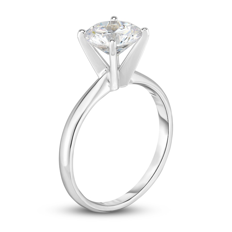 Main Image 2 of Diamond Solitaire Engagement Ring 5/8 ct tw Round 14K White Gold (I2/I)