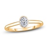 Thumbnail Image 1 of Diamond Solitaire Engagement Ring 3/4 ct tw Bezel-Set Oval 14K Yellow Gold (I2/I)