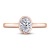 Thumbnail Image 3 of Diamond Solitaire Engagement Ring 1-1/2 ct tw Bezel-Set Oval 14K Rose Gold (I2/I)