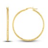 Thumbnail Image 1 of Diamond-Cut Round Hoop Earrings 14K Yellow Gold 40mm