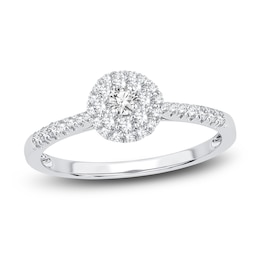 Diamond Engagement Ring 3/8 ct tw Round 14K White Gold