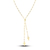 Thumbnail Image 1 of Double Cross Lariat Necklace 14K Yellow Gold 16"