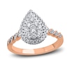 Diamond Engagement Ring 5/8 ct tw Round 14K Rose Gold