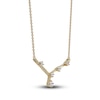 Thumbnail Image 2 of Diamond Cancer Constellation Necklace 1/6 ct tw Round 14K Yellow Gold