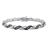Thumbnail Image 1 of Black Diamond Fashion Bracelet 1/4 ct tw Round Sterling Silver 7"