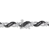 Thumbnail Image 2 of Black Diamond Fashion Bracelet 1/4 ct tw Round Sterling Silver 7"
