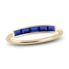 Thumbnail Image 1 of Juliette Maison Natural Blue Sapphire Baguette Bar Ring 10K Yellow Gold