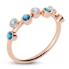 Thumbnail Image 1 of Juliette Maison Natural Aquamarine & Natural Blue Zircon Ring 10K Rose Gold
