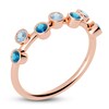 Thumbnail Image 2 of Juliette Maison Natural Aquamarine & Natural Blue Zircon Ring 10K Rose Gold
