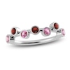 Thumbnail Image 1 of Juliette Maison Natural Garnet & Natural Pink Tourmaline Ring 10K White Gold