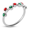 Thumbnail Image 1 of Juliette Maison Natural Ruby & Natural Emerald Ring 10K White Gold