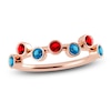 Thumbnail Image 0 of Juliette Maison Natural Ruby & Natural Blue Zircon Ring 10K Rose Gold