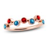 Thumbnail Image 1 of Juliette Maison Natural Ruby & Natural Blue Zircon Ring 10K Rose Gold