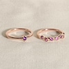 Thumbnail Image 4 of Juliette Maison Natural Ruby & Natural Blue Zircon Ring 10K Rose Gold