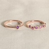 Thumbnail Image 3 of Juliette Maison Natural Ruby & Natural Blue Zircon Ring 10K Rose Gold