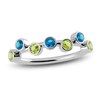 Thumbnail Image 0 of Juliette Maison Natural Peridot & Natural Blue Zircon Ring 10K White Gold