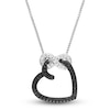 Thumbnail Image 1 of Diamond Heart Necklace 1/20 ct tw Round Sterling Silver 18"