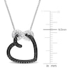 Thumbnail Image 3 of Diamond Heart Necklace 1/20 ct tw Round Sterling Silver 18"