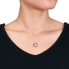 Thumbnail Image 4 of Diamond Heart Necklace 1/20 ct tw Round Sterling Silver 18"