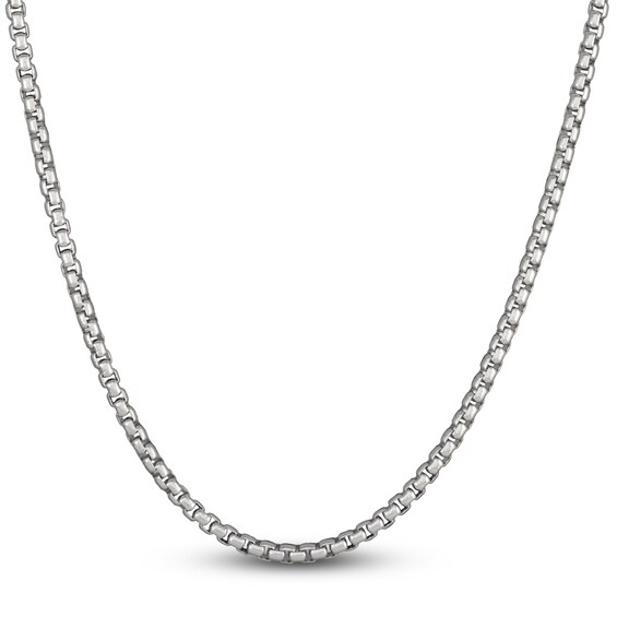 Jared The Galleria Of Jewelry Oval Box Chain Necklace Sterling Silver 24 5.3mm