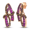 Thumbnail Image 0 of Le Vian Wrapped In Chocolate Natural Pink Sapphire Earrings 1/3 ct tw Diamonds 14K Strawberry Gold