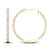 Thumbnail Image 1 of Lab-Grown Diamond Hoop Earrings 5 ct tw 14K Yellow Gold