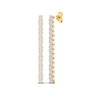 Lab-Created Diamond Linear Earrings 2 ct tw Round 14K Yellow Gold