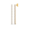 Thumbnail Image 0 of Lab-Created Diamond Linear Earrings 2 ct tw Round 14K Yellow Gold