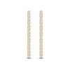 Lab-Created Diamond Linear Earrings 2 ct tw Round 14K Yellow Gold