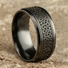 Thumbnail Image 3 of Celtic Knot Wedding Band Black Titanium 9.0mm