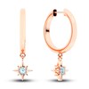 Thumbnail Image 1 of Juliette Maison Natural Aquamarine Starburst Drop Earrings 10K Rose Gold