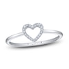 Thumbnail Image 1 of Shy Creation Diamond Accent Heart Ring Round 14K White Gold SC22005658