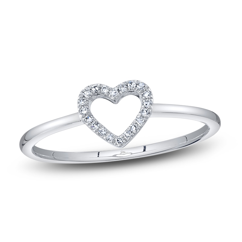 Heart Ring 1/5 ct tw Diamonds Sterling Silver