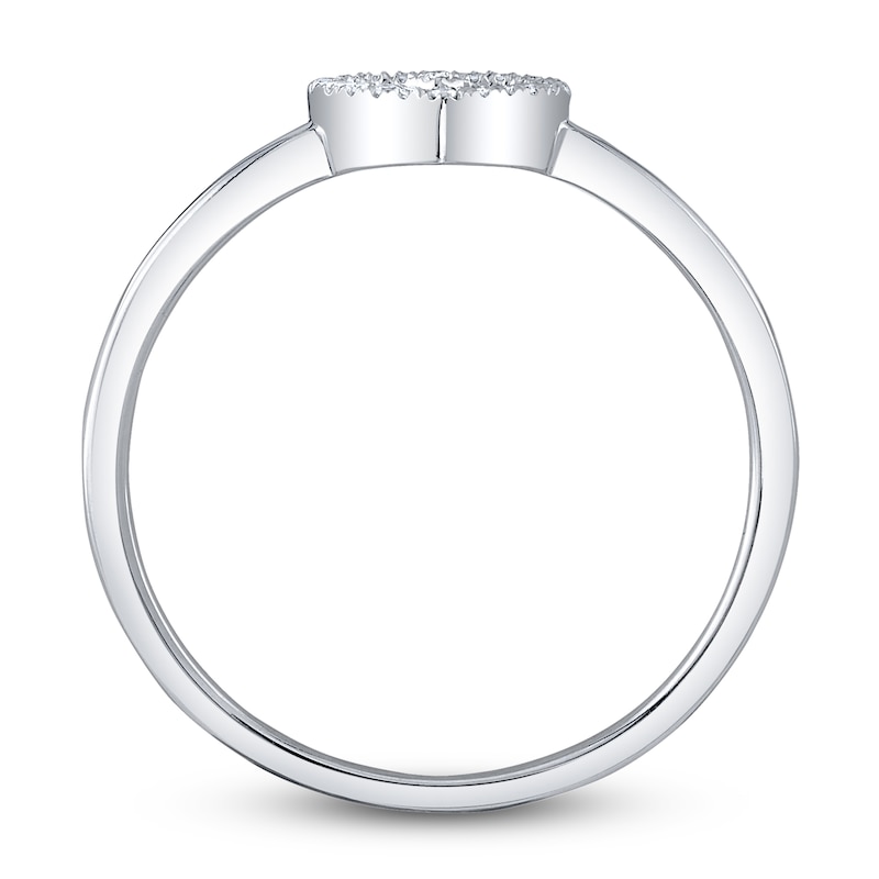 Main Image 3 of Shy Creation Diamond Accent Heart Ring Round 14K White Gold SC22005658