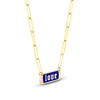 Thumbnail Image 2 of Love Enamel Paperclip Chain Necklace 14K Yellow Gold 18"