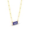 Thumbnail Image 1 of Love Enamel Paperclip Chain Necklace 14K Yellow Gold 18"