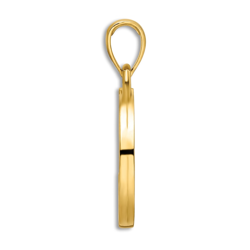 Main Image 2 of Initial C Necklace 14K Yellow Gold 18"