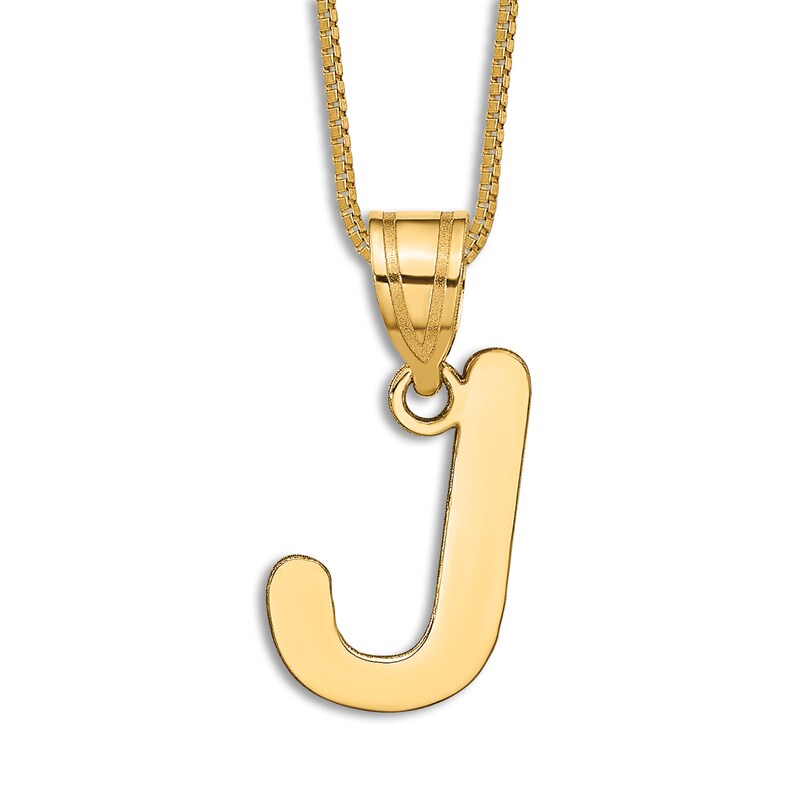 Main Image 1 of Initial J Necklace 14K Yellow Gold 18"